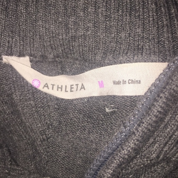 𝅺Athleta gray half-zip sweater dress size medium m - Picture 5 of 5